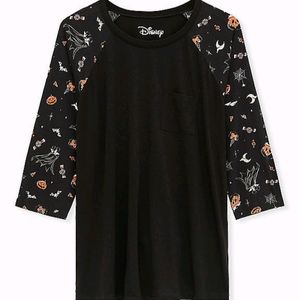 Disney Micky Mouse treat black raglan top